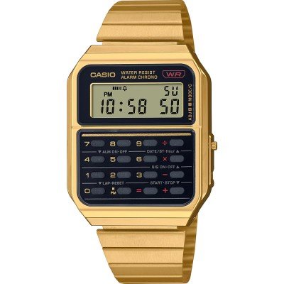 Casio Vintage CA-500WEG-1A Vintage Calculator Uhr