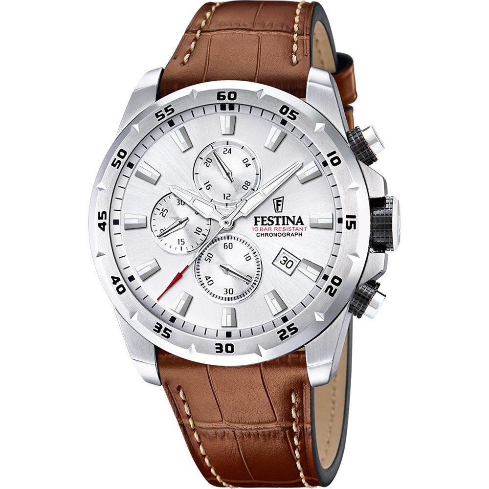 Original Boyfriend Fossil Uhr Datum Einstellen Chronograph Festina