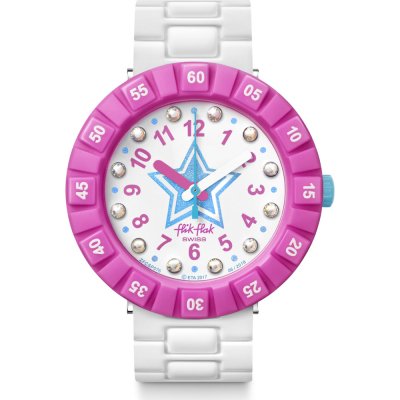 Flik Flak 7+ Power Time FCSP076 Bleue Etoilée Uhr