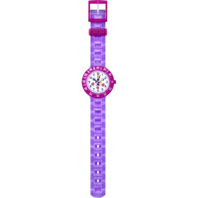 Flik Flak 7+ Power Time FCSP060 Purple Garden Uhr