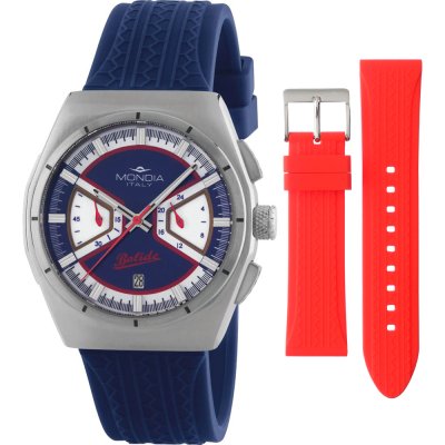 Mondia MI-819-SS-BLWT-CG Rally Legend Chrono Set Uhr