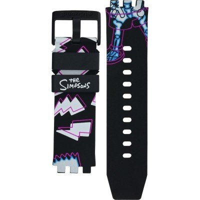 Swatch ASB01Z105 The Simpsons Collection - Aye Carumboo Band