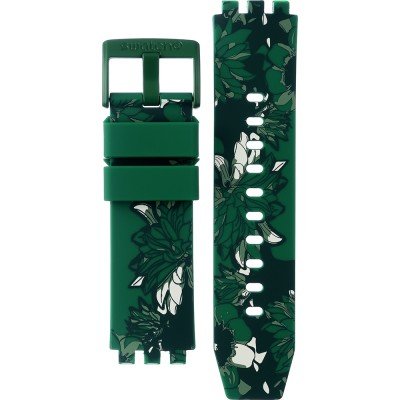 Swatch Plastic - BigBold - SB0/SO27 ASB05G104 Camoflower Green Band