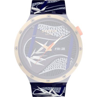 Swatch ASB05Z700 Blue and golden lithe dancer Band