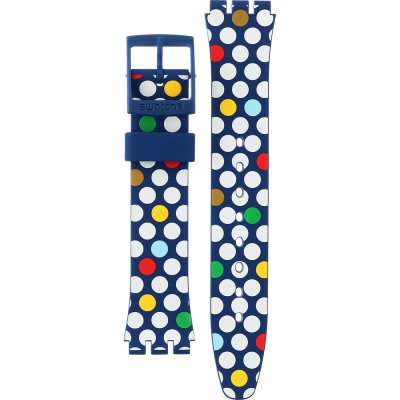 Swatch Plastic - Originals Medium (34mm) /Access/Solar/Musicall/Stop - G/SK/SL/SR/SS/SO28 ASO28N115 Spots of Joy Band