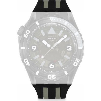 Swatch ASSCU09B100 Black Sea Nettle Band