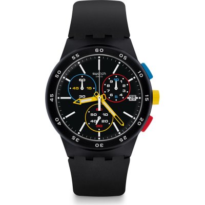 Swatch New Chrono Plastic SUSB416 Black-One Uhr