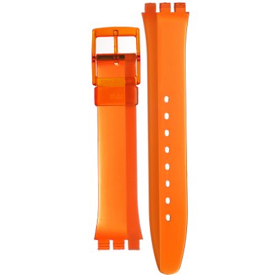 Swatch Plastic - Originals Medium (34mm) /Access/Solar/Musicall/Stop - G/SK/SL/SR/SS/SO28 AGO116 GO116 Bloody Orange Band