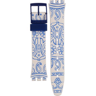 Swatch Plastic - Originals Medium (34mm) /Access/Solar/Musicall/Stop - G/SK/SL/SR/SS/SO28 AGW171 GW171 Blue Poetry Band