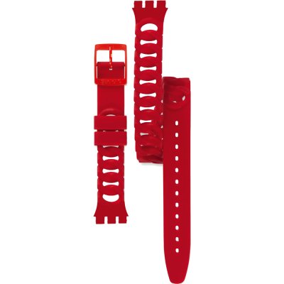 Swatch Plastic - Originals Medium (34mm) /Access/Solar/Musicall/Stop - G/SK/SL/SR/SS/SO28 AGR164 GR164 Cranberry Link Band