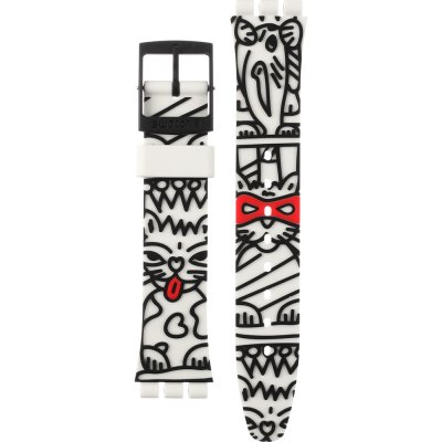 Swatch Plastic - Originals Medium (34mm) /Access/Solar/Musicall/Stop - G/SK/SL/SR/SS/SO28 AGB322 GB322 Comicat Band