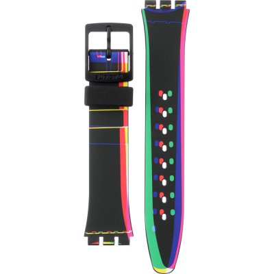 Swatch Plastic - Originals Medium (34mm) /Access/Solar/Musicall/Stop - G/SK/SL/SR/SS/SO28 AGB333 GB333 Red Shore Band