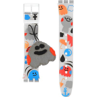 Swatch Plastic - Originals Medium (34mm) /Access/Solar/Musicall/Stop - G/SK/SL/SR/SS/SO28 AGE207 GE207 Fluffy Cocoon Band