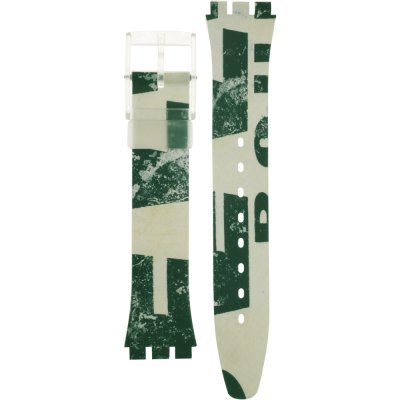 Swatch Plastic - Originals Medium (34mm) /Access/Solar/Musicall/Stop - G/SK/SL/SR/SS/SO28 AGG141 GG141 Patina Band