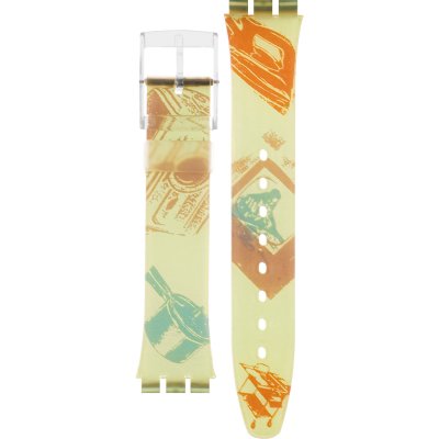 Swatch Plastic - Originals Medium (34mm) /Access/Solar/Musicall/Stop - G/SK/SL/SR/SS/SO28 AGG145 GG145 Windmeal Band