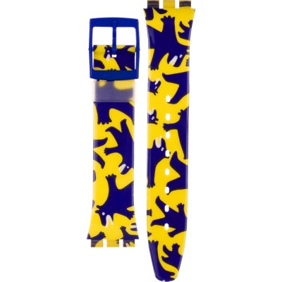 Swatch Plastic - Originals Medium (34mm) /Access/Solar/Musicall/Stop - G/SK/SL/SR/SS/SO28 AGJ112 GJ112 Bestione Band