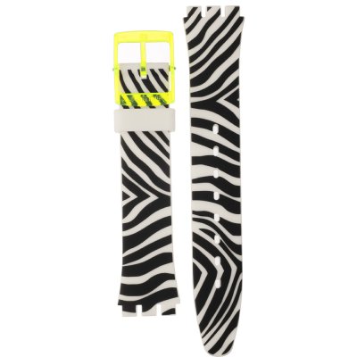Swatch Plastic - Originals Medium (34mm) /Access/Solar/Musicall/Stop - G/SK/SL/SR/SS/SO28 AGJ131 GJ131 Yellow Zeb Band