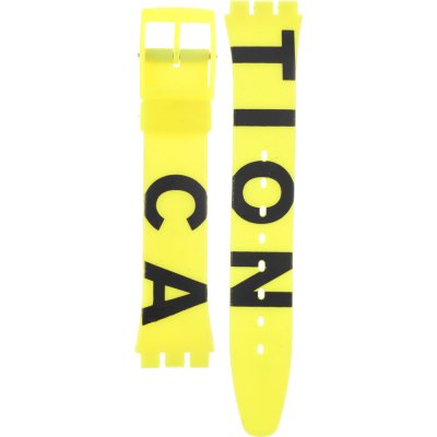 Swatch Plastic - Originals Medium (34mm) /Access/Solar/Musicall/Stop - G/SK/SL/SR/SS/SO28 AGK224 GK224 Caution Band