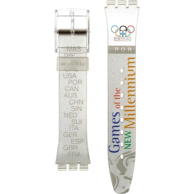 Swatch Plastic - Originals Medium (34mm) /Access/Solar/Musicall/Stop - G/SK/SL/SR/SS/SO28 AGK419O GK419O Run After Portugal Band