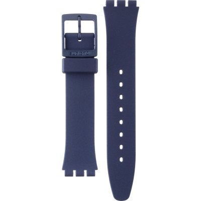 Swatch Plastic - Originals Medium (34mm) /Access/Solar/Musicall/Stop - G/SK/SL/SR/SS/SO28 AGN416 GN416 Silver In Blue Band