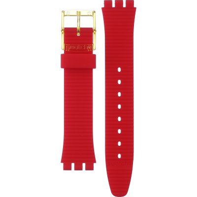 Swatch Plastic - Originals Medium (34mm) /Access/Solar/Musicall/Stop - G/SK/SL/SR/SS/SO28 AGR185 GR185 Retro-rosso Band