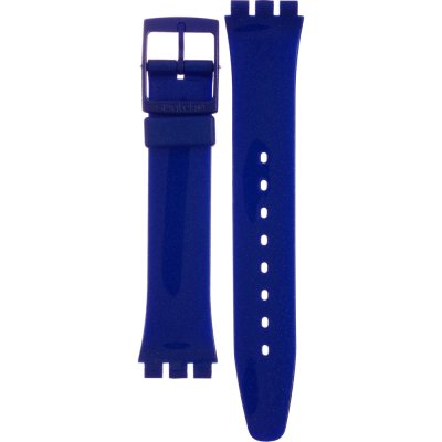 Swatch Plastic - Originals Medium (34mm) /Access/Solar/Musicall/Stop - G/SK/SL/SR/SS/SO28 AGS142 GS142 Flaky Indigo Band