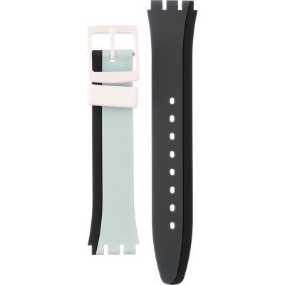 Swatch Plastic - Originals Medium (34mm) /Access/Solar/Musicall/Stop - G/SK/SL/SR/SS/SO28 AGW711 GW711 Greytwist Band