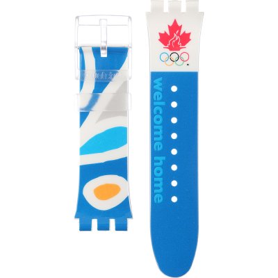Swatch Plastic - X-Large - SUD ASUDK106F NOC Athens 2004 Canada Band