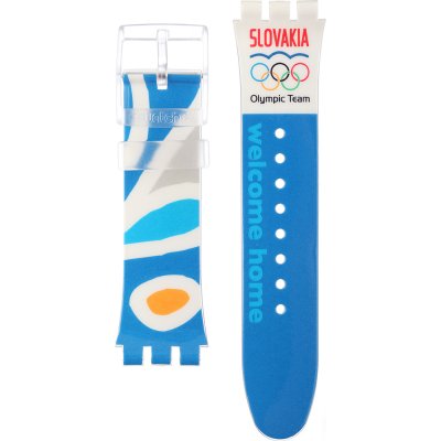 Swatch Plastic - X-Large - SUD ASUDK106AQ NOC Athens 2004 Slovakia Band