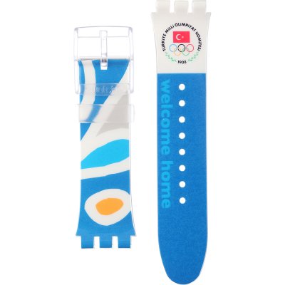 Swatch Plastic - X-Large - SUD ASUDK106AJ NOC Athens 2004 Turkey Band