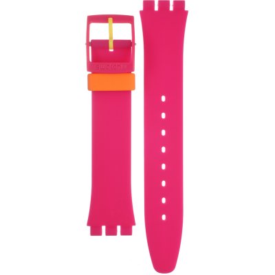 Swatch Plastic - Originals Medium (34mm) /Access/Solar/Musicall/Stop - G/SK/SL/SR/SS/SO28 AGP142 GP142 Pink Fuzz Band