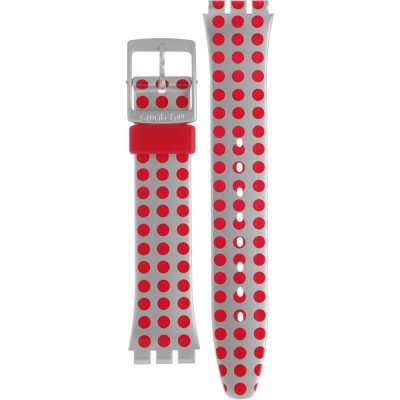 Swatch Plastic - Originals Medium (34mm) /Access/Solar/Musicall/Stop - G/SK/SL/SR/SS/SO28 AGE240 GE240 Red Flush Band