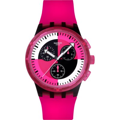 Swatch New Chrono Plastic SUSB110 Fuchsia Lines Uhr