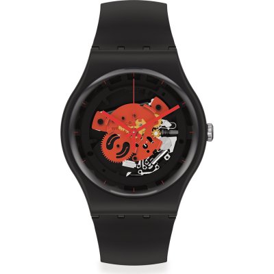 Swatch Originals Large (41mm) SO32B110 Time to red big Uhr
