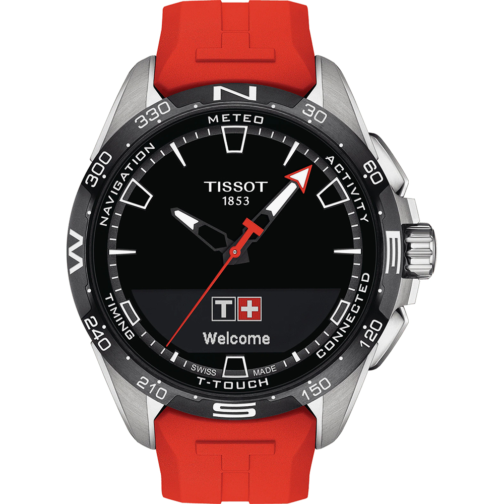 TISSOT T-TOUCH CONNECT Solar - Originalband - Rot - Dornschließe